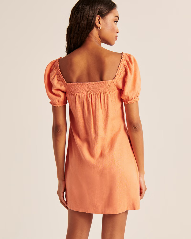 Puff Sleeve Mini Dress | Abercrombie & Fitch (US)