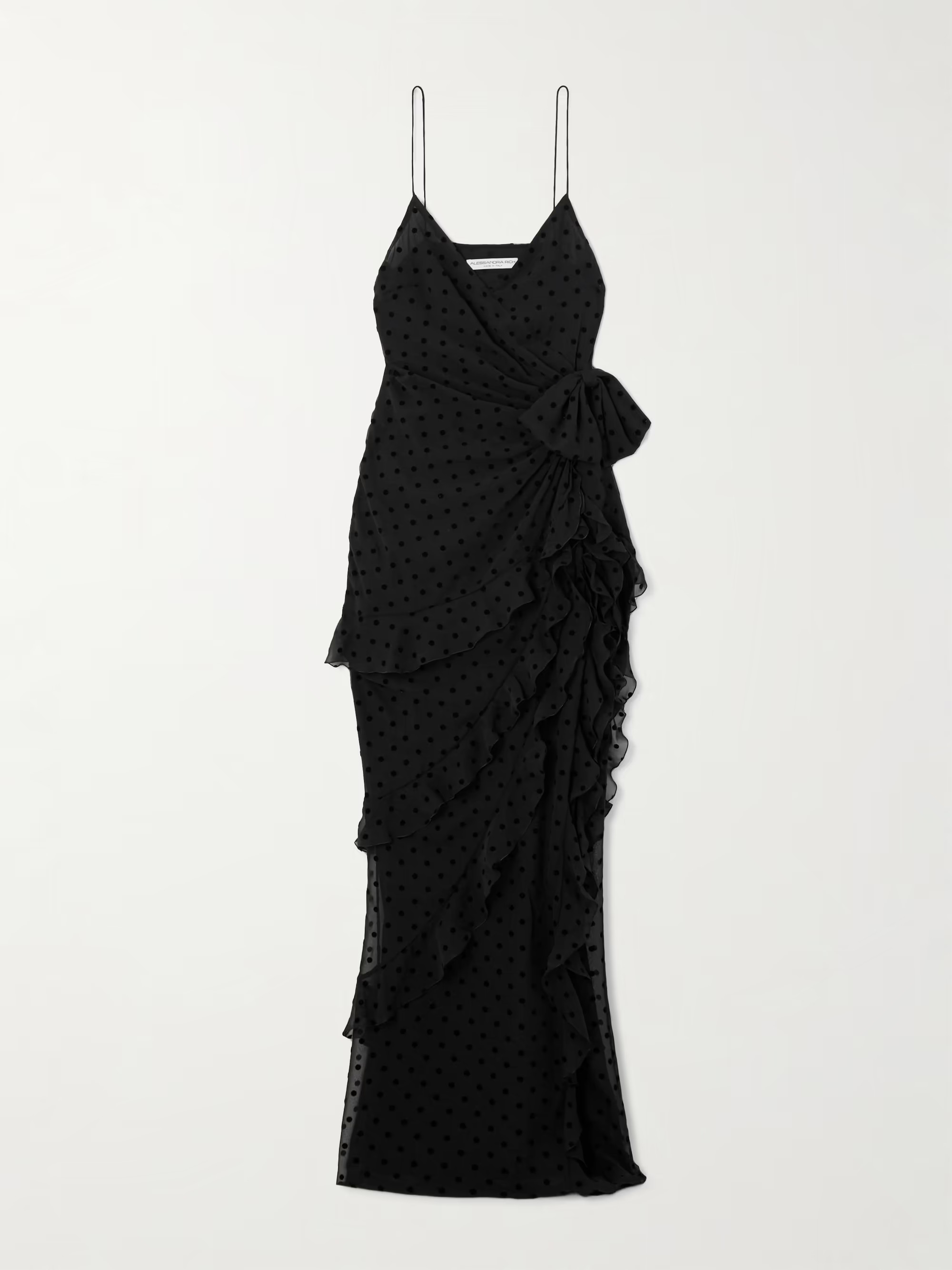 Ruffled flocked silk-chiffon gown | NET-A-PORTER (UK & EU)