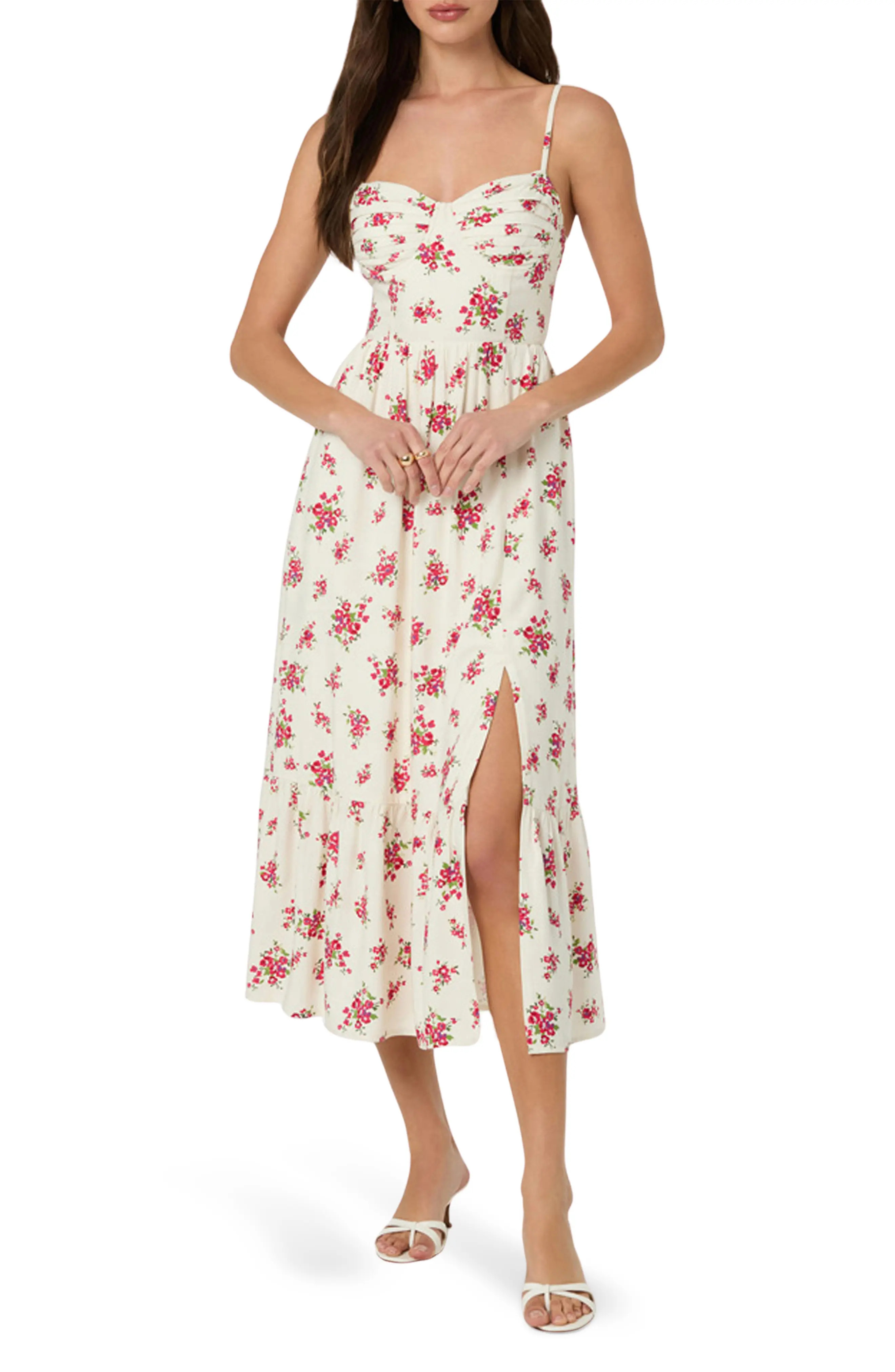 Floral Pleated Bust Fit & Flare Sundress (Women) | Nordstromrack | Nordstrom Rack