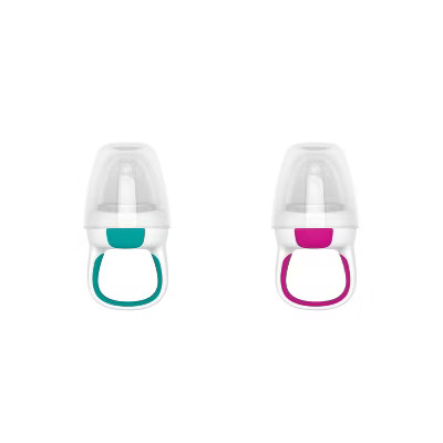 OXO TOT Silicone Self Feeder - 2pk - Pink/Teal | Target