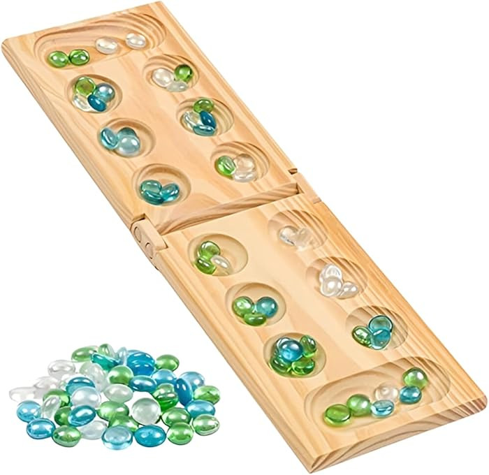 Regal Games Mancala Board Game - Fun Classic Table Game with Wooden Board for Adults & Kids - 48 ... | Amazon (US)