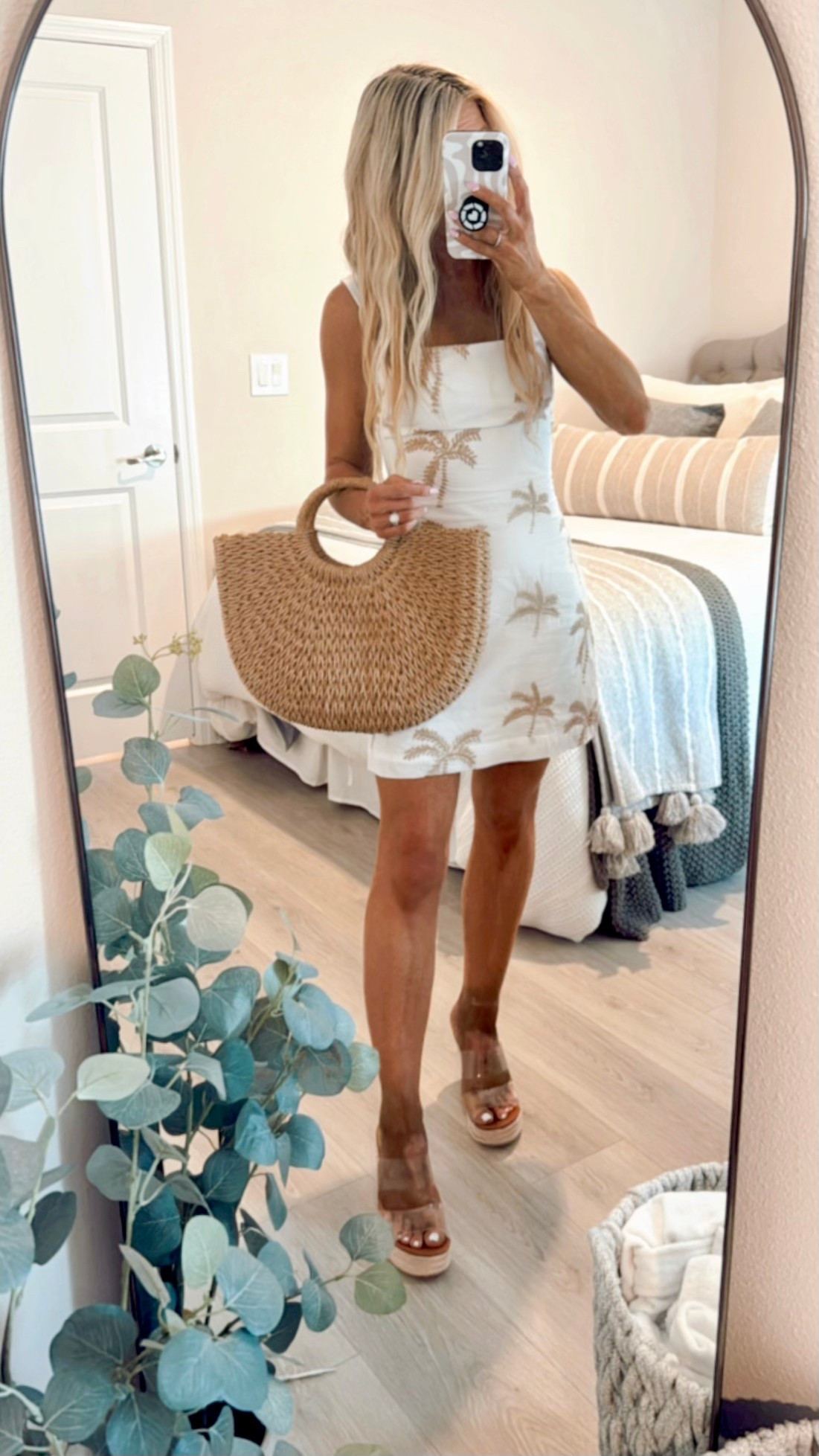 Vacation Dress 
This classy ivory dress with palm tree embroidery is perfect for vacation, the resort, summer, or the beach.  

I’m wearing an Xs  

#LTKTravel #LTKPetite #LTKStyleTip