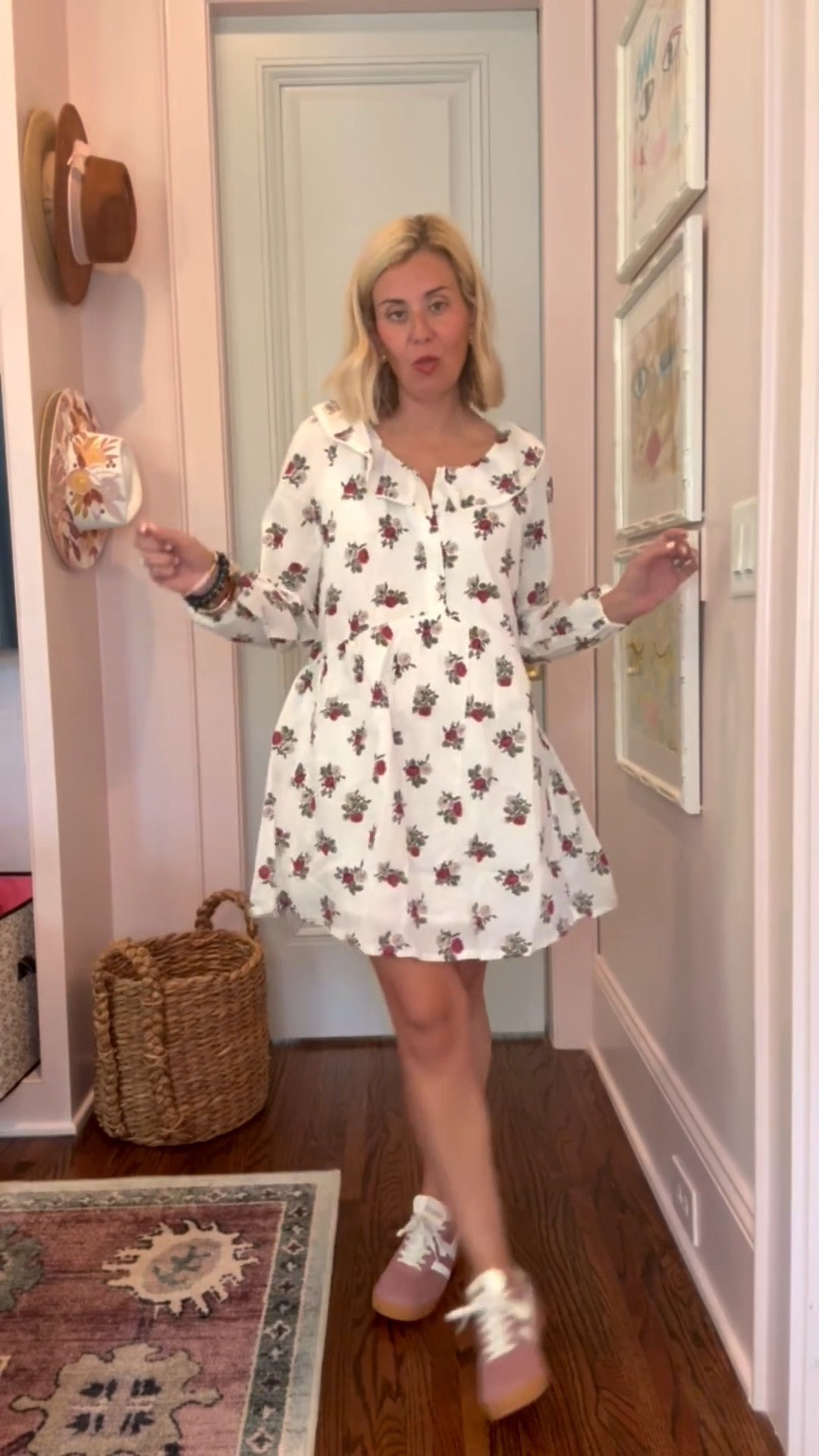 Just unboxed this cutie of a dress!!
Dress - xs 
Sneakers - 8 tts 

*code Catherine20 at Allie + Bess 

#LTKdayinmylife #LTKootd #LTKmomlife