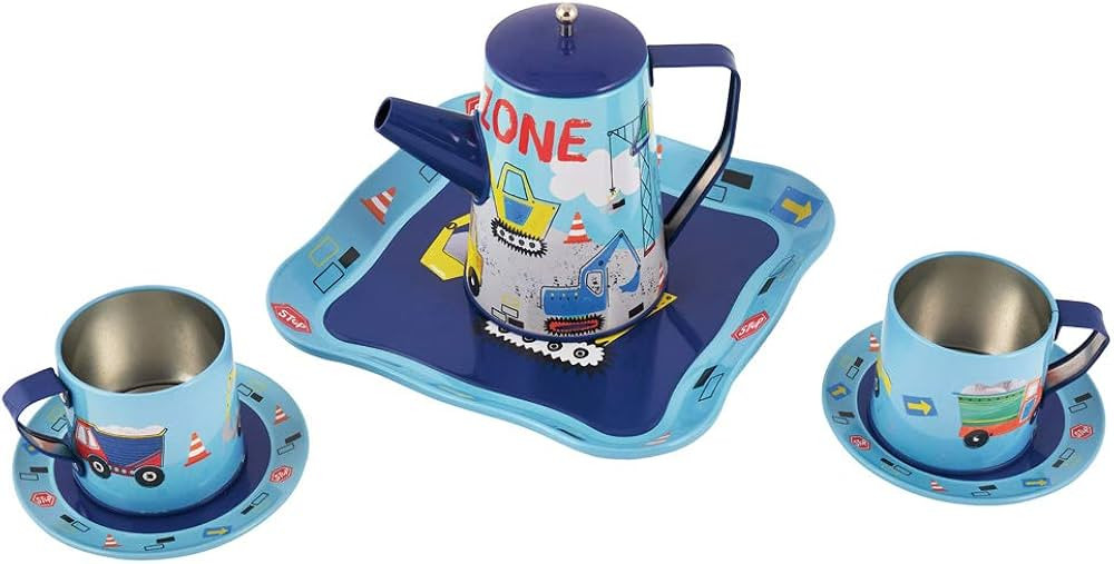 Floss & Rock Construction Vehicles Tea 7pc Set Tin in Square Case Standard | Amazon (US)