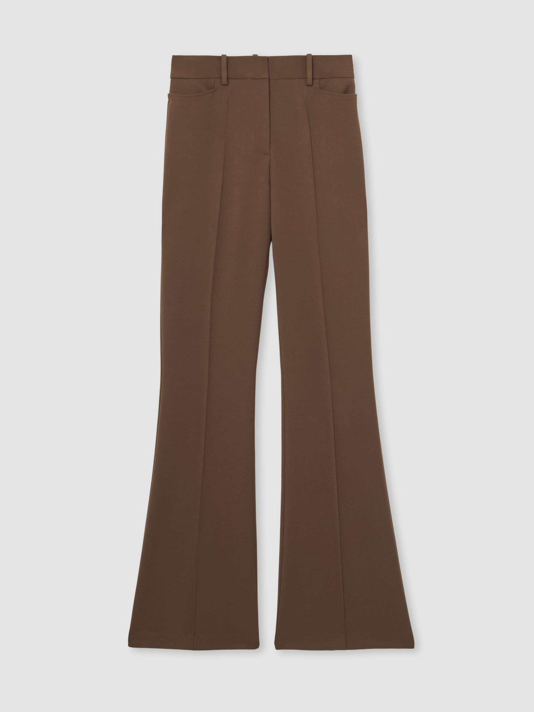 Reiss Petite - Uitlopende pantalon in nerts-neutraal | REISS | Reiss DE