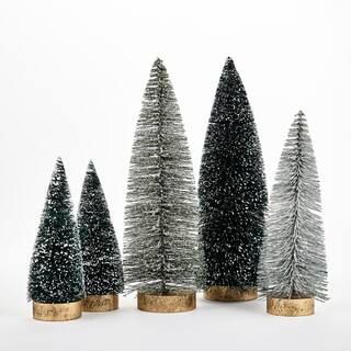 CANVAS Christmas Tabletop Bottle Brush Tree Decoration Set, 5-pc | Canadian Tire