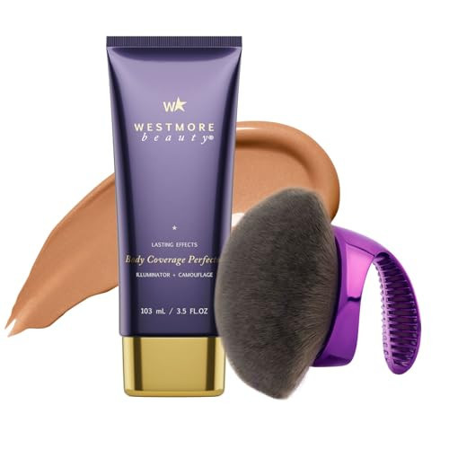 Westmore Beauty Body Coverage Perfector x Blend & Blur Body Brush Kabuki Brush - Waterproof Leg & Body Makeup - Tattoo Cover Up Makeup - 7 Oz Golden Radiance | Amazon (US)