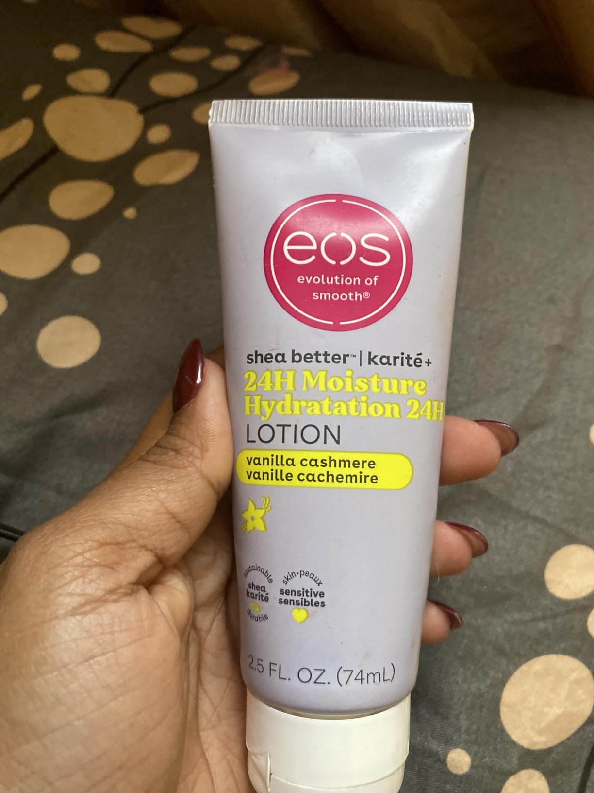 eos 24H Moisture Travel Body Lotion- Vanilla Cashmere, Travel Size Essential, Toiletries, Mini Bo... | Amazon (US)