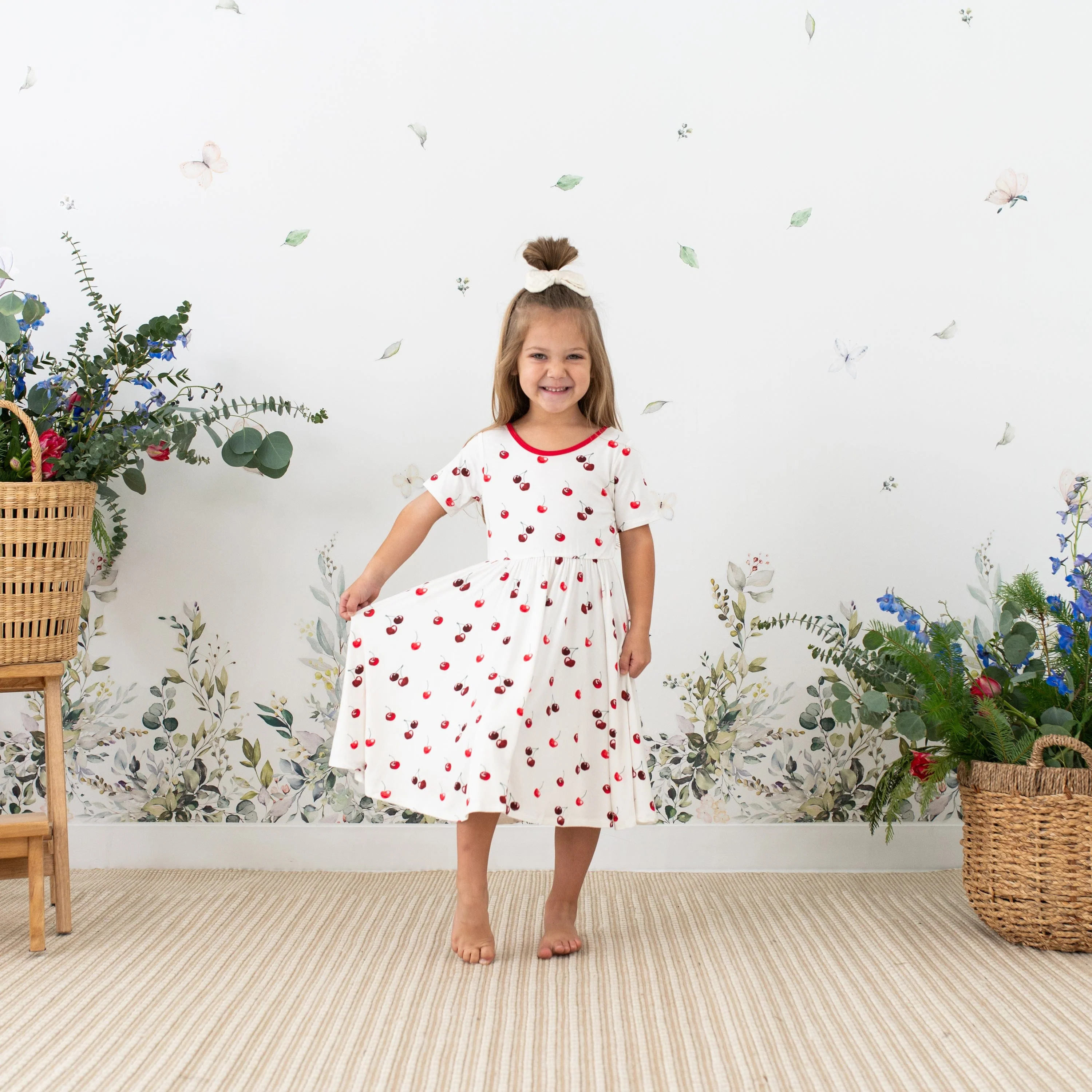 Twirl Dress in Cherry | Kyte BABY
