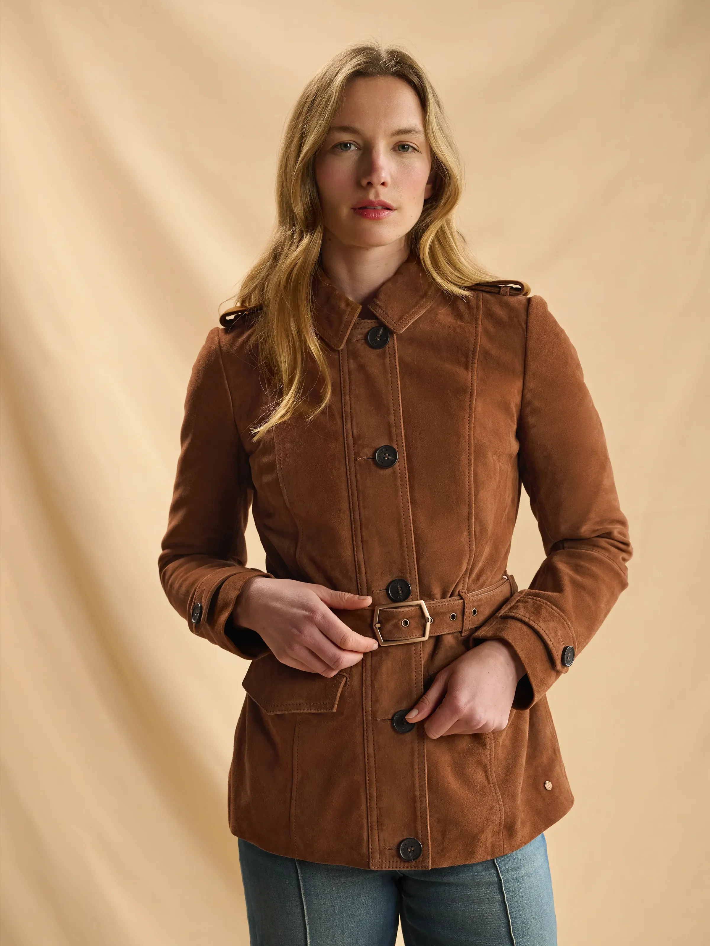 Frances - Women's Jacket - Tan Suede | Fairfax & Favor | Fairfax & Favor (UK)