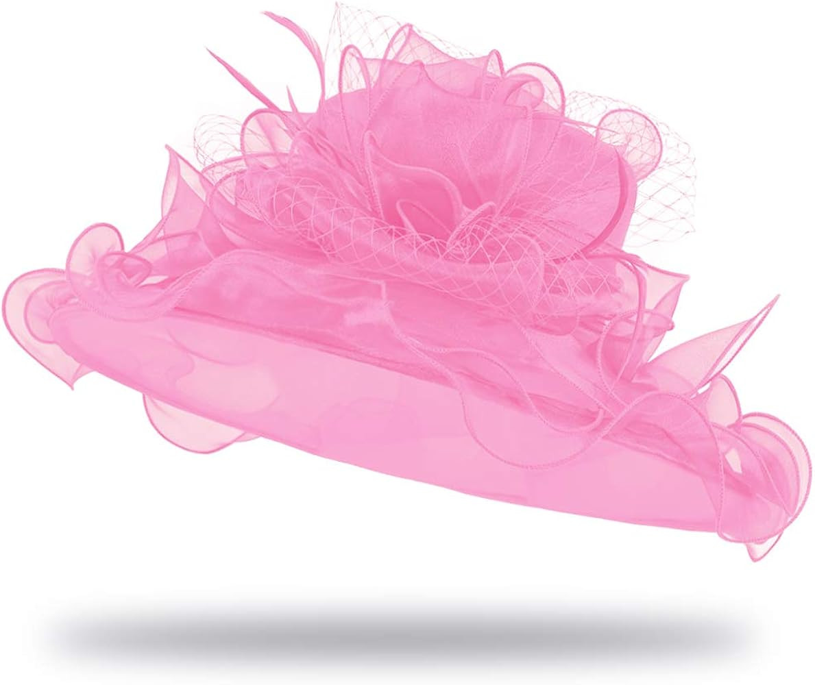 Women Fancy Derby Church Tea Party Dress Hat Fascinator with Peacock Feathers | Amazon (US)