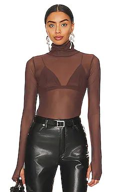 AFRM x REVOLVE Milo Bodysuit in Cappuccino from Revolve.com | Revolve Clothing (Global)