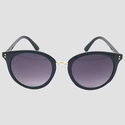 Women's Round Sunglasses - A New Day™ Black | Target
