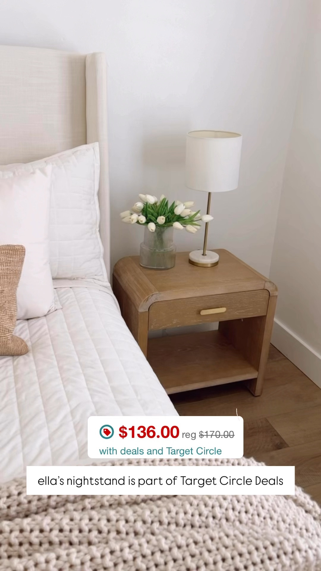 Ella’s Target wood nightstand is part of the Target Circle Sale!
Bedroom, nightstand, neutral bedroomm

#LTKSaleAlert #LTKStyleTip #LTKHome