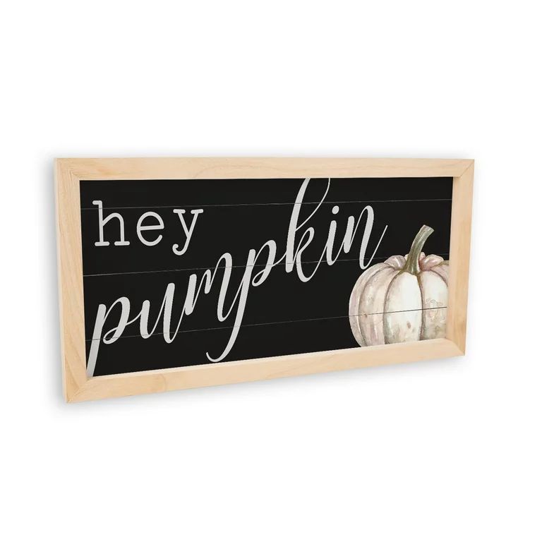 Hey Pumpkin Black Rustic Wood Sign, Fall Décor, Fall Signs, Decorative Signs for Fall, Entryways... | Walmart (US)