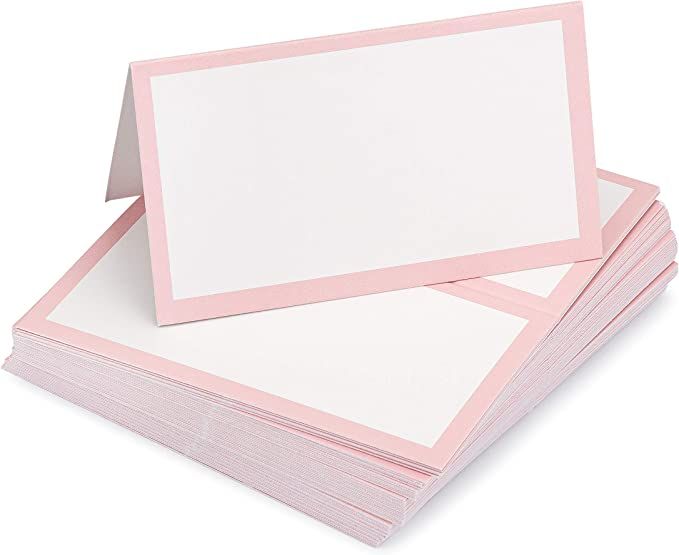 Tented Place Cards - 50 pack - Folded Place Cards are ideal for Wedding Place Cards, Buffet food ... | Amazon (US)