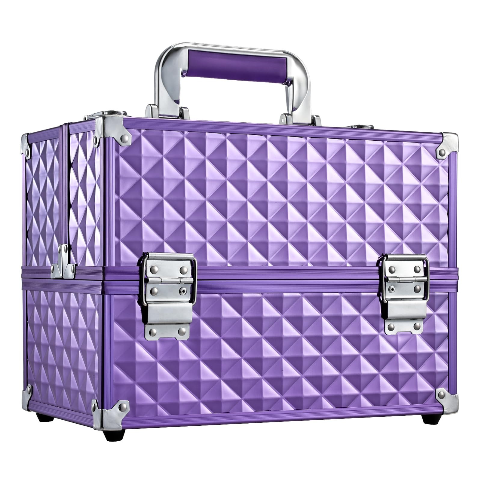 Frenessa Makeup Train Case 12 Inch Portable Cosmetic Case - 6 Tier Professional Makeup Storage Bo... | Amazon (US)