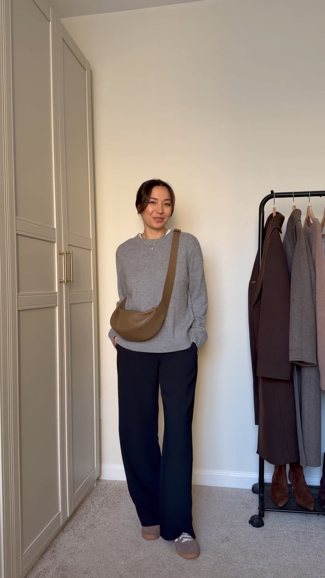 Outfit formula I’m wearing as a mom of a toddler - effortless, non-restrictive & realistic!

Quince cashmere xs
Aritzia lodge pants 
Adidas sneakers 
Amazon crossbody
SOPHIYA Erin & Sadie necklaces

30 days of minimal winter outfits 

#LTKgrwm #LTKootd #LTKmomlife