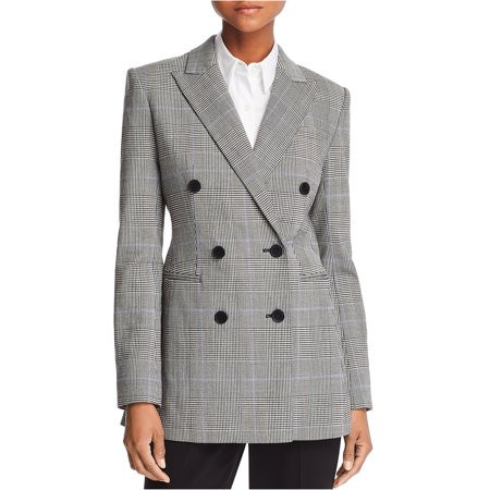 Theory Womens Power Double Breasted Blazer Jacket Black 6 | Walmart (US)