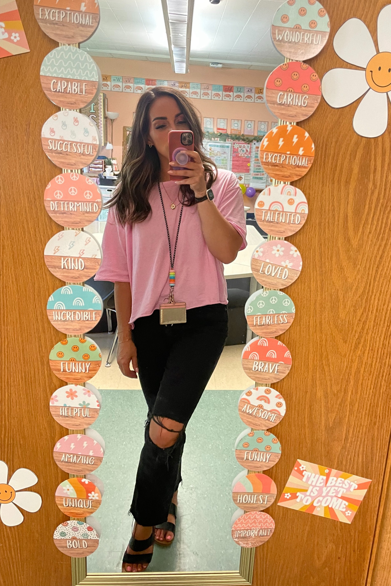 Teacher OOTD countdown: Day 10

Dressing less like a teacher each  day 🙃
(Except you’ll probably see me in these sandals every day because they are the most comfortable shoes I own)