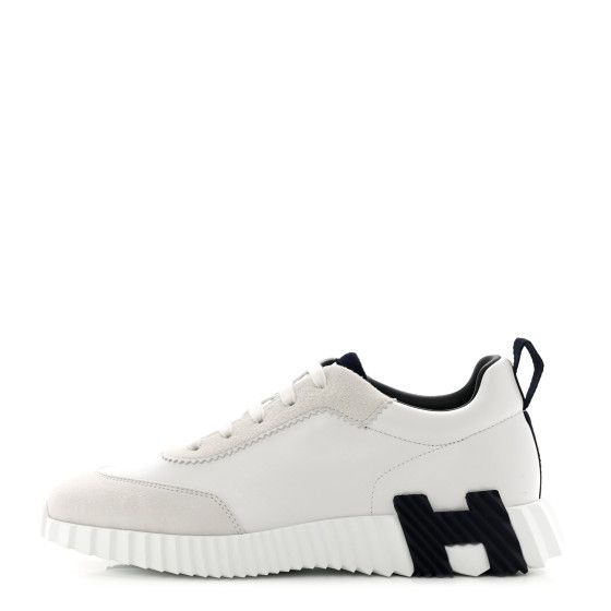 Technical Canvas Suede Goatskin Bouncing Sneakers 41 White | FASHIONPHILE (US)
