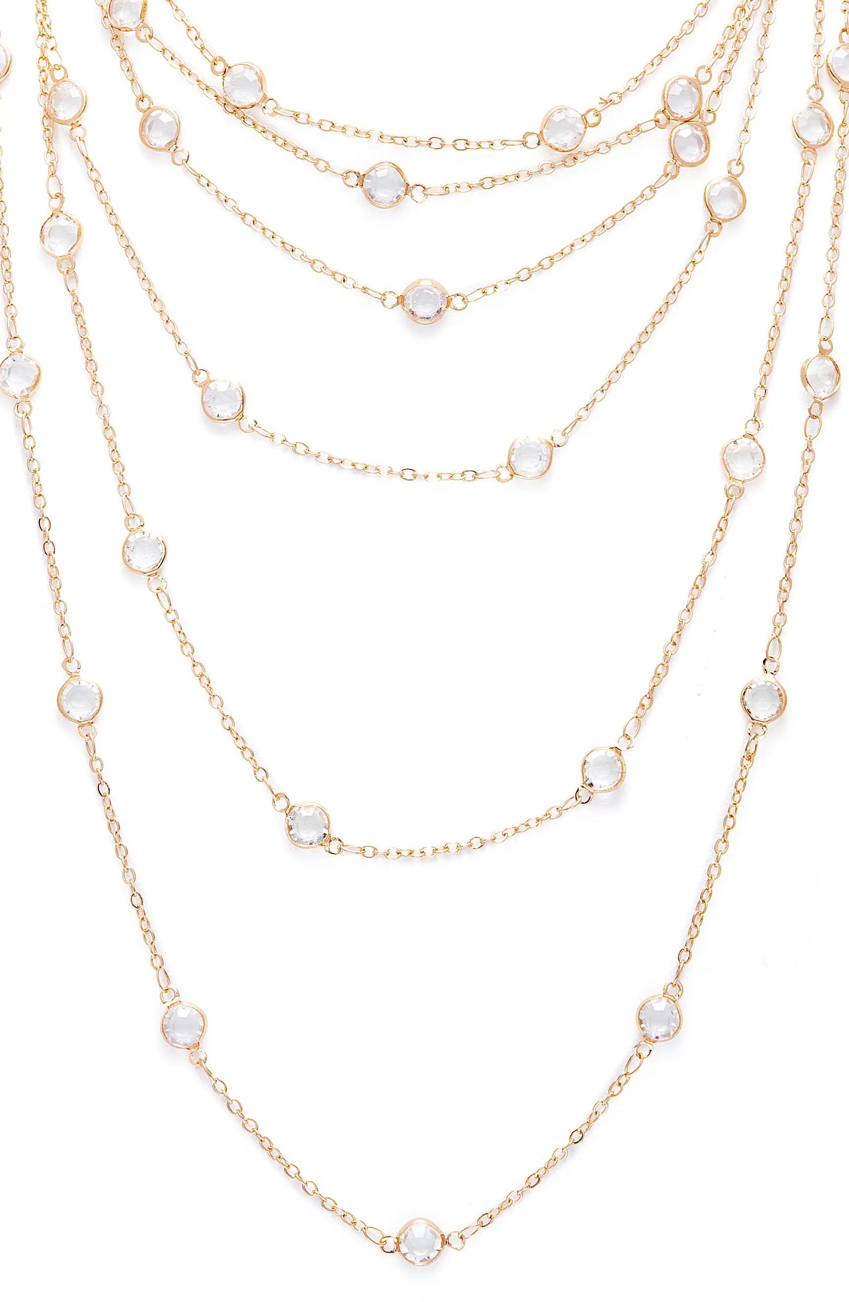 SAACHI Crystal Layered Necklace | Nordstromrack | Nordstrom Rack