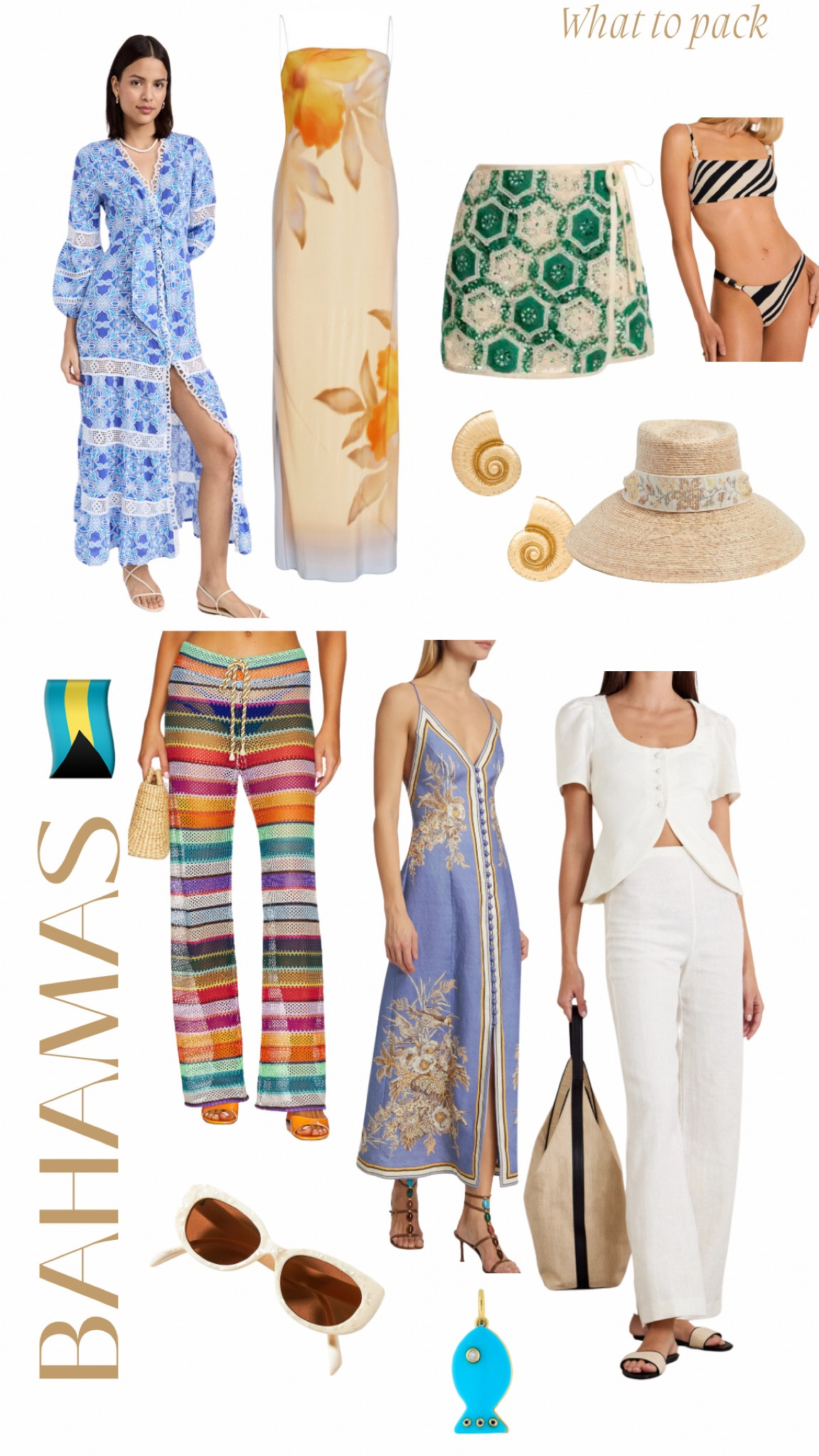 Bahamas 🇧🇸 packing list 
Zimmermann faithfull temptation Positano sir the label agua bendita vitamin A

#LTKStyleTip #LTKSwim #LTKTravel
