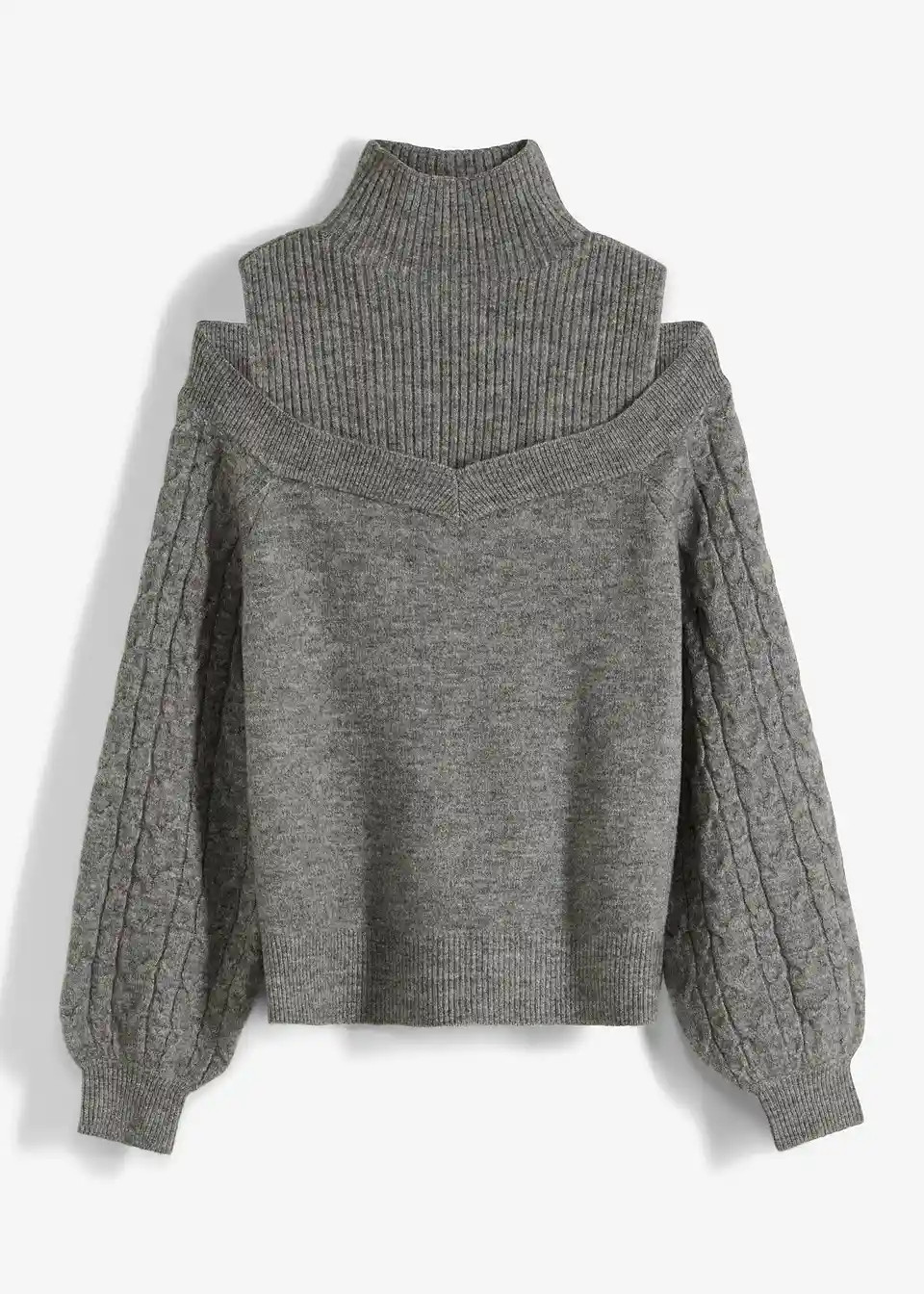 Grobstrick-Pullover schulterfrei | Bonprix DE