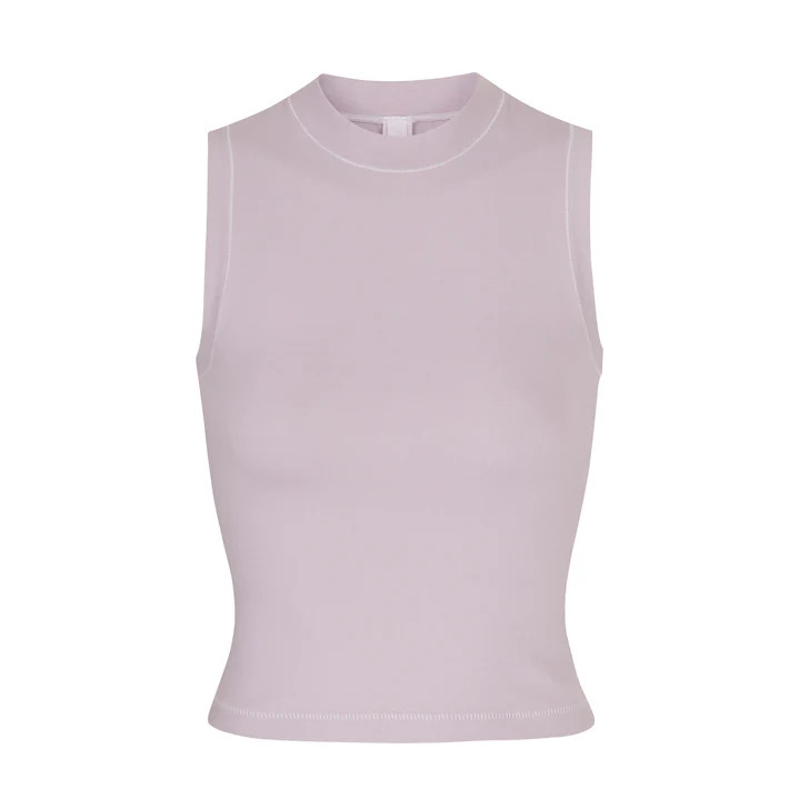 COTTON JERSEY MOCK NECK TANK | SKIMS (US)