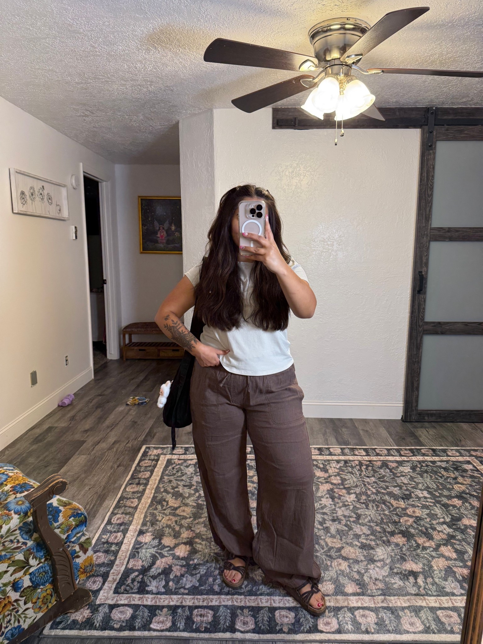 Wearing a large in the shirt and a medium in the pants. This color of pants might be sold out but linking other options :) 

#LTKSaleAlert #LTKPetite #LTKMidsize