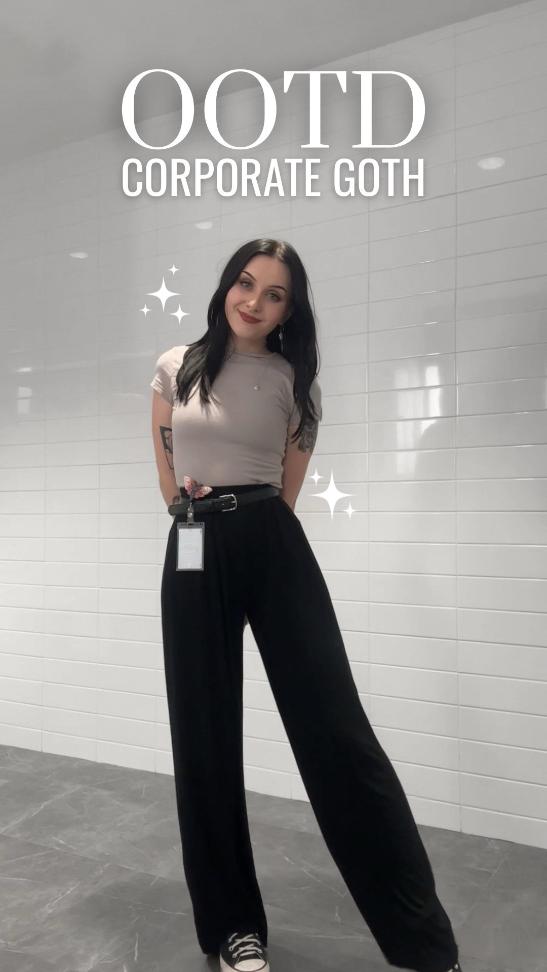 Casual vibes are much needed too, even as the #officegoth 
#corporategoth #ootd 

#LTKPetite