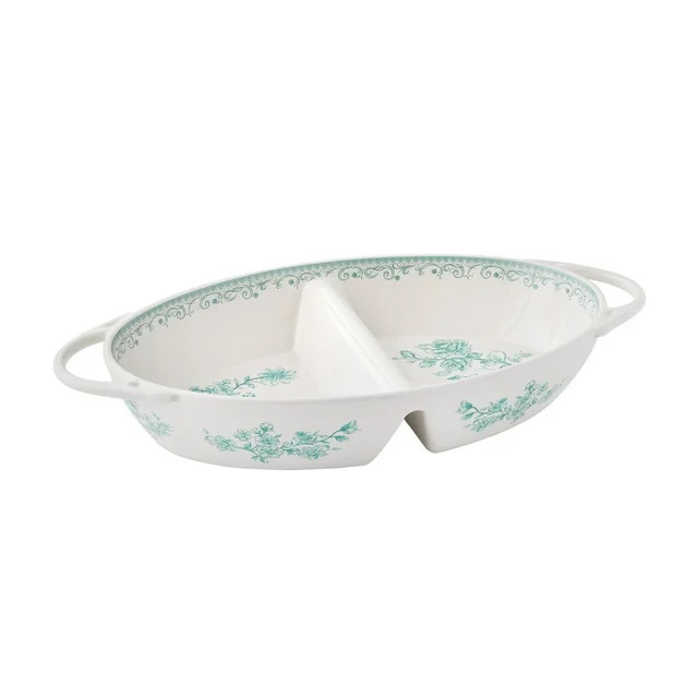 The Pioneer Woman Agatha Stoneware Divided Server, Green | Walmart (US)