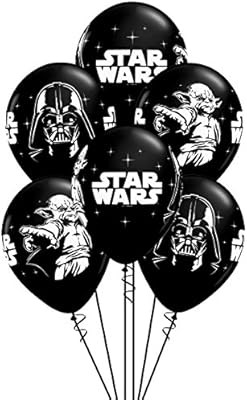 Qualatex Star Wars Biodegradable Latex Balloons Onyx Black with White Prints All-Around of Darth ... | Amazon (US)
