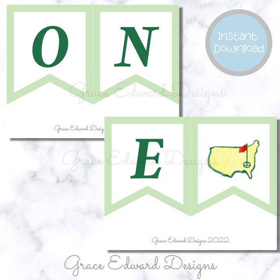 Green Masters Golf One High Chair Banner  Hole in One | Etsy | Etsy (US)