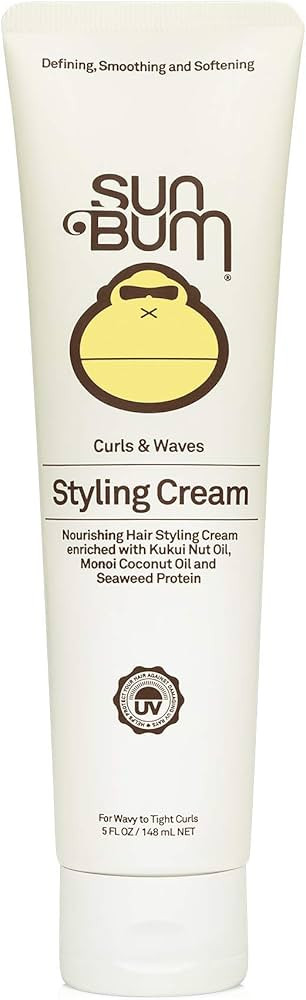 Sun Bum Curls and Waves Styling Cream - Lightweight Formula for Wavy and Curly Hair - Nourishing ... | Amazon (US)