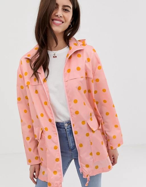 ASOS DESIGN raincoat in polka dot | ASOS US