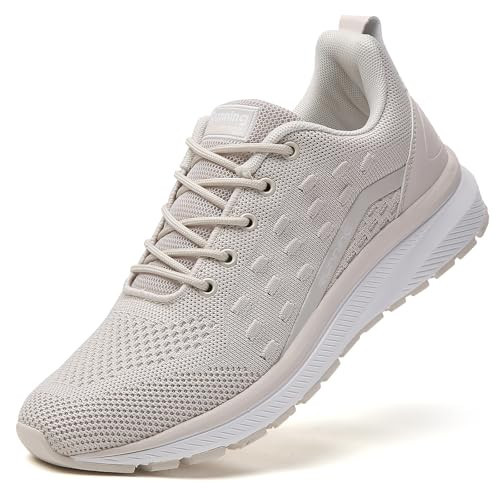 TSIODFO Running Shoes for Women Sneakers Beige Size 9.5 Athletic Tennis Walking Shoes Runner Gym Workout Jogging Sneaker | Amazon (US)