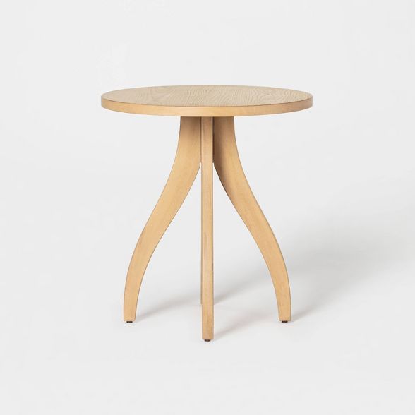 Surfside Round Wood Accent Table with Curved Legs - Threshold™ designed with Studio McGee | Target