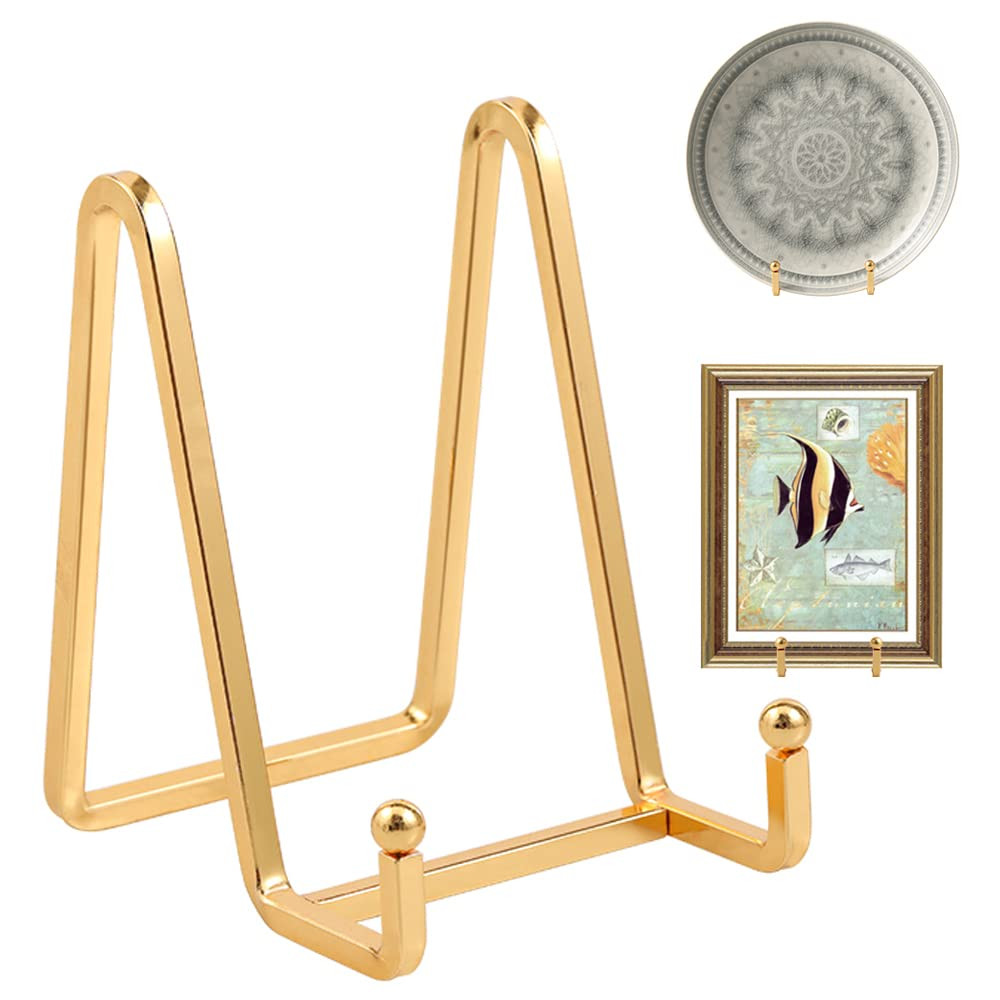 Plate Holder Easel Display Stand - 4.5 inch Metal Plate Stands for Display - Tabletop Picture Sta... | Amazon (US)
