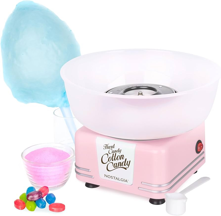 Nostalgia Countertop Cotton Candy Machine \u2013 Use Normal or Sugar-Free Candy or Flossing Sugar... | Amazon (US)