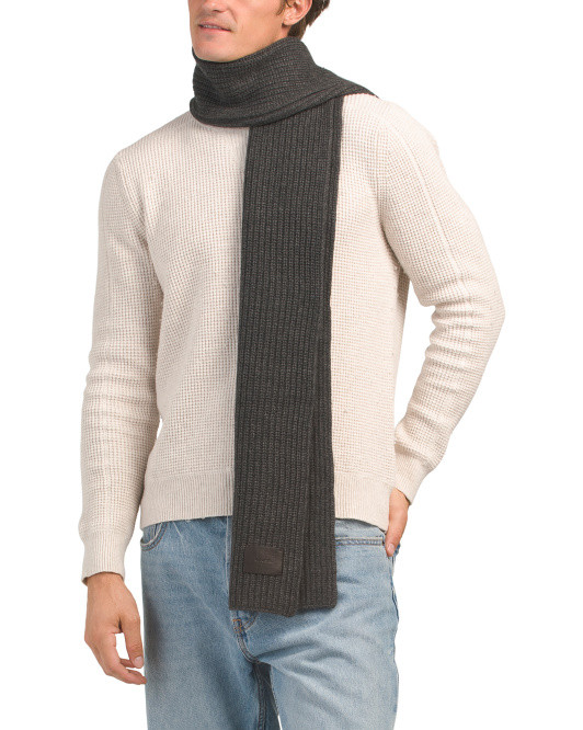 Cashmere Blend Shaker Stitch Scarf | TJ Maxx