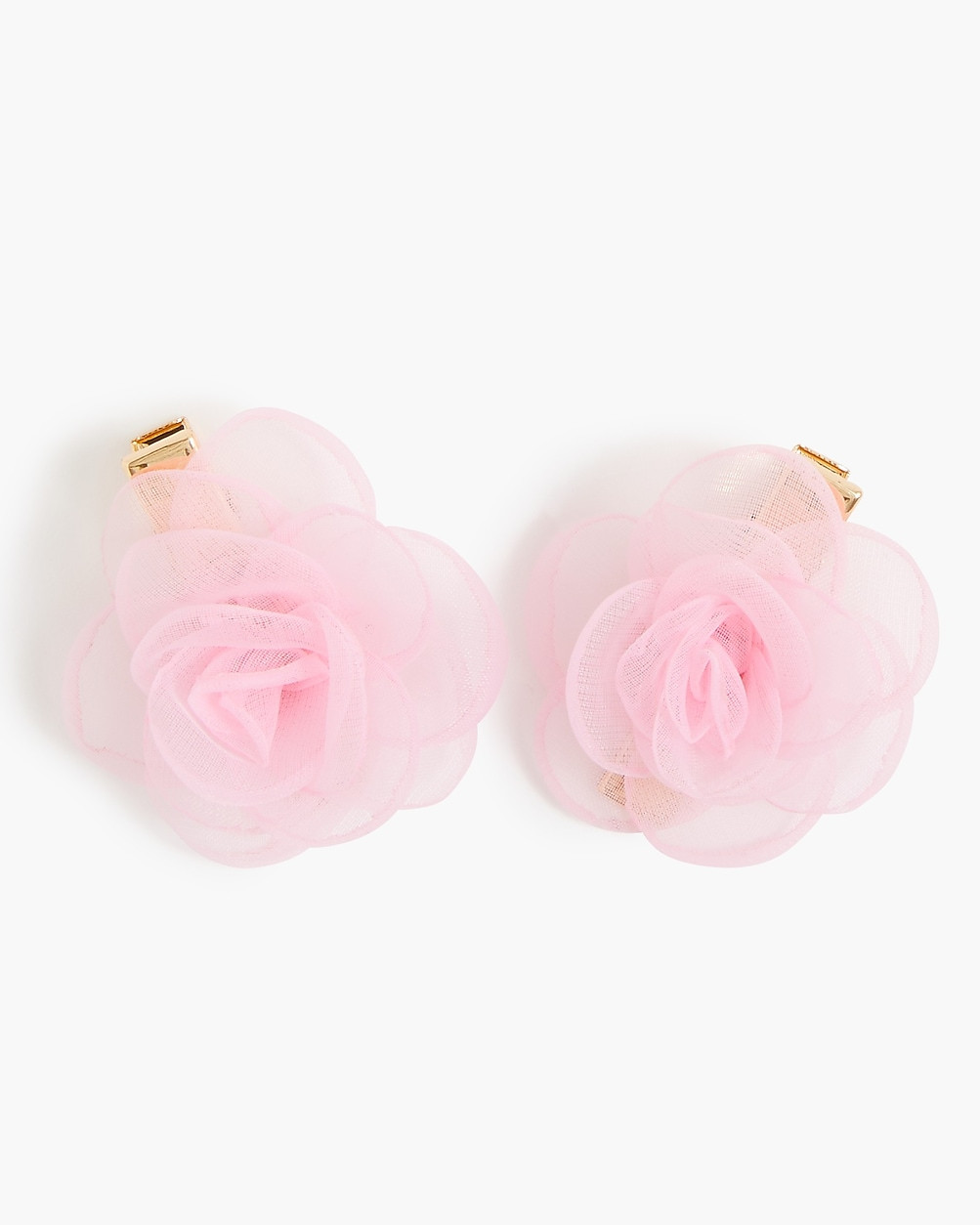 Girls' organza flower hair clips | J.Crew Factory