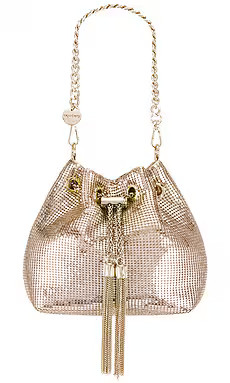 olga berg Sylvia Mesh Pouch in Gold from Revolve.com | Revolve Clothing (Global)