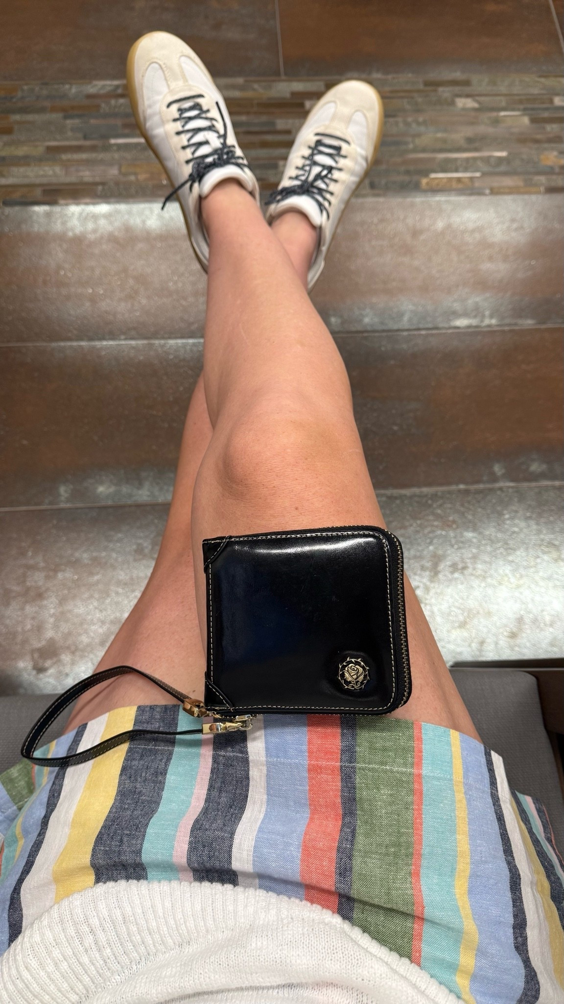 When the day calls for sneakers and a wristlet wallet.  Easy to grab and go!