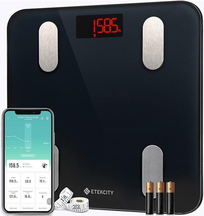 Etekcity Scale for Body Weight Smart Digital Bathroom Fat Percentage and Water Weight Measurement... | Amazon (US)