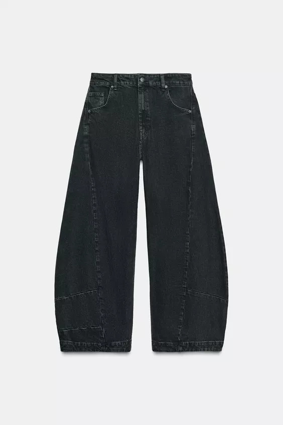 ZW COLLECTION LOW RISE BALLOON JEANS | Zara US
