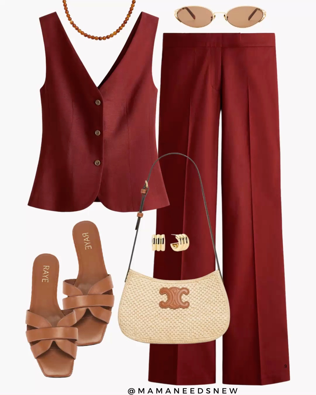 A spring / summer outfit with a matching linen blend vest and trousers set, slide sandals, shoulder bag ❤️

#LTKSaleAlert #LTKootd #LTKSeasonal