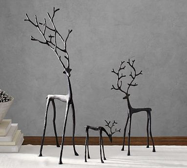 Bronze Sculpted Reindeer | Pottery Barn (US)