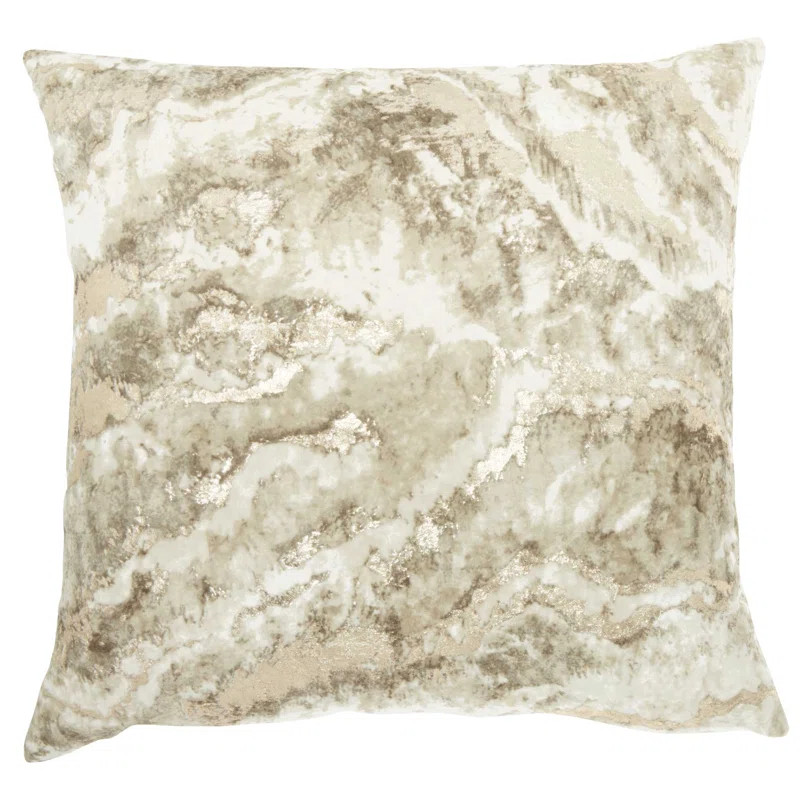 Alianna Metallic Square Throw Pillow | Wayfair North America