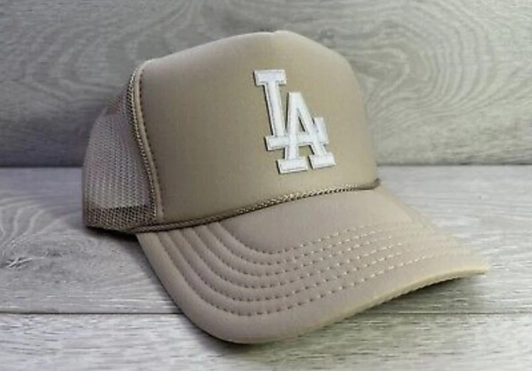 New LA Tan Cap Hat 5 Panel High Crown Mesh Trucker Snapback - Etsy | Etsy (US)